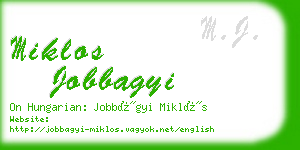 miklos jobbagyi business card